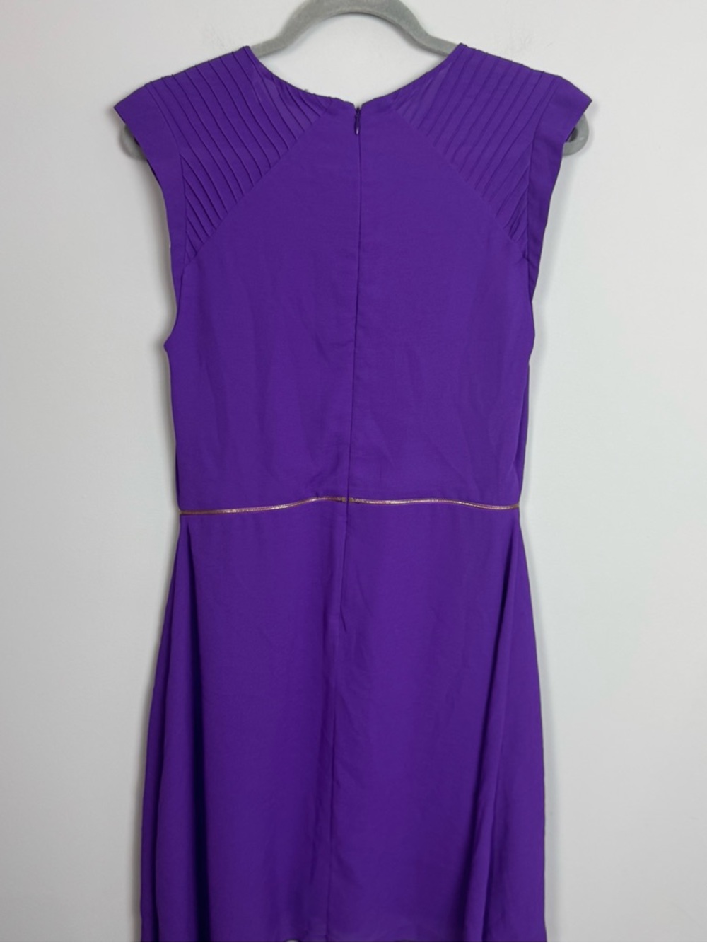 SANDRO PARIS | Purple Sleeveless Sheath Dress with Zipper Waist Women’s Size 8 - Picture 9 of 12